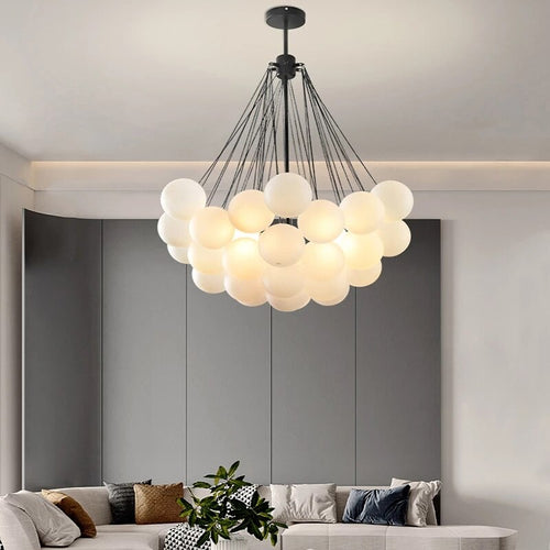 Lustre design avec multiples boules en verre Triz - vue 4 sur 11