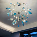 Lustre moderne en cristal LED coloré Sariya