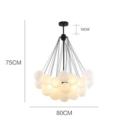 Lustre design avec multiples boules en verre Triz - vue 10 sur 11