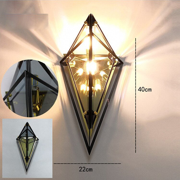 Applique murale rétro LED en verre fumé Klais - vue 6 sur 6