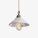 Suspension moderne LED abat-jour en céramique blanc Riya