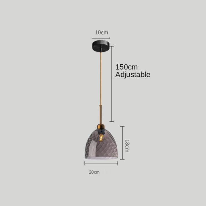 Suspension moderne LED avec abat-jour en verre Alvaro - vue 13 sur 13