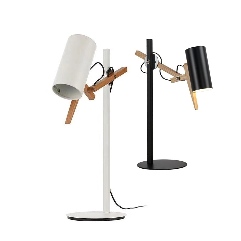 Lampe de bureau en bois naturelle japonais Aswan - vue 3 sur 5
