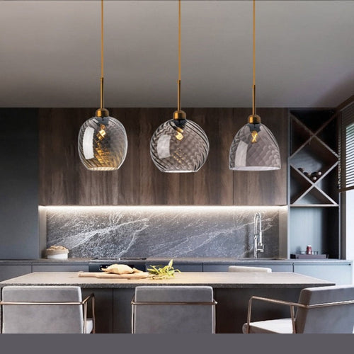 Suspension moderne LED avec abat-jour en verre Alvaro - vue 3 sur 13