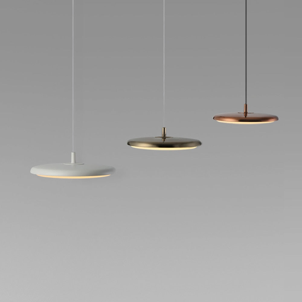 Suspension LED avec abat-jour plat arrondi Sysley - vue 5 sur 8