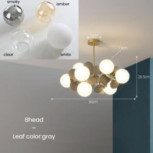 Lustre moderne en forme de nuage avec boules en verre Rivers - vue 12 sur 16