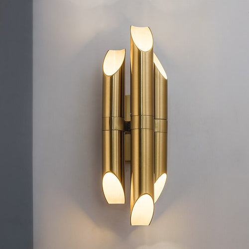 Applique murale moderne LED en tube doré Corden - vue 7 sur 7
