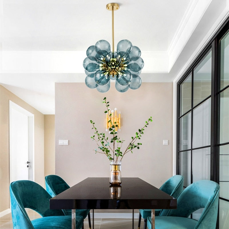 Lustre moderne avec multiple boule en verre Beans - vue 3 sur 8