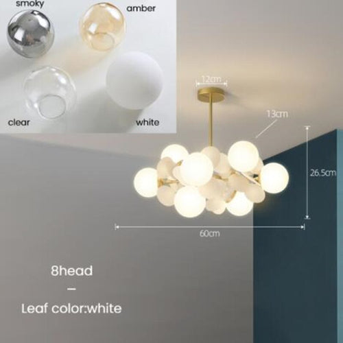Lustre moderne en forme de nuage avec boules en verre Rivers - vue 11 sur 16