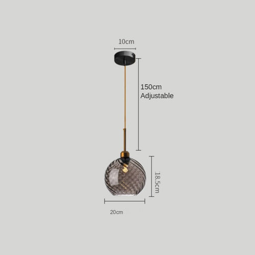 Suspension moderne LED avec abat-jour en verre Alvaro - vue 13 sur 13