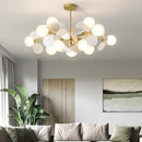 Lustre moderne en forme de nuage avec boules en verre Rivers
