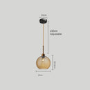Suspension moderne LED avec abat-jour en verre Alvaro