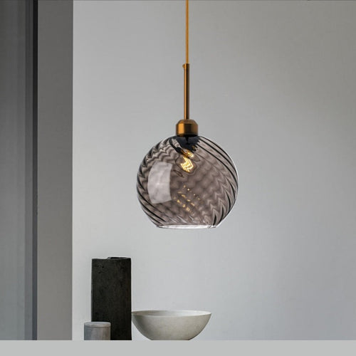 Suspension moderne LED avec abat-jour en verre Alvaro - vue 5 sur 13