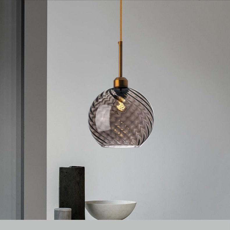 Suspension moderne LED avec abat-jour en verre Alvaro - vue 4 sur 13