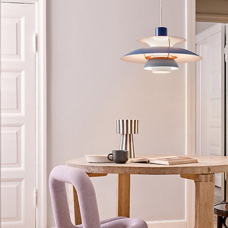 Suspension industrielle LED colorée en métal Barnaby - vue 12 sur 21