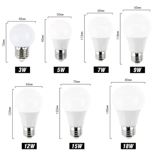 Ampoule E27 à LED de 3W à 18W en forme de globe - vue 3 sur 2
