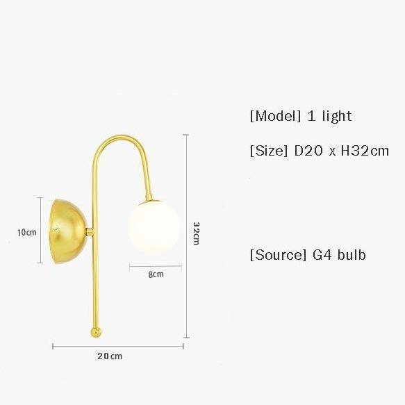 Applique murale dorée design Sconce - vue 3 sur 4