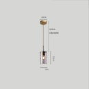 Suspension avec abat-jour en verre cylindrique Raven