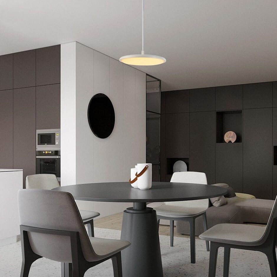 Suspension LED avec abat-jour plat arrondi Sysley - vue 2 sur 8
