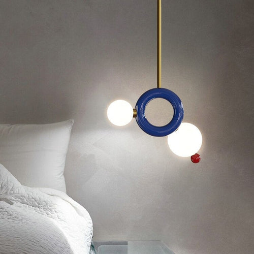 Suspension moderne en métal et boules colorés Ginna - vue 7 sur 10