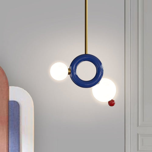 Suspension moderne en métal et boules colorés Ginna - vue 5 sur 10