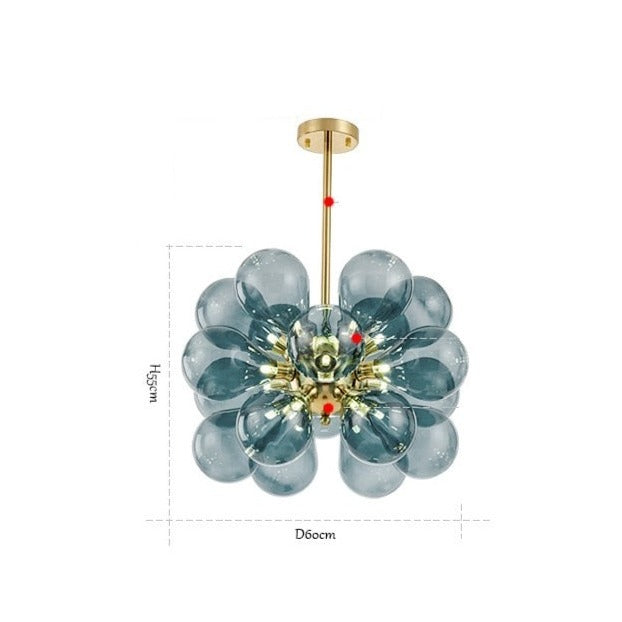 Lustre moderne avec multiple boule en verre Beans - vue 7 sur 8