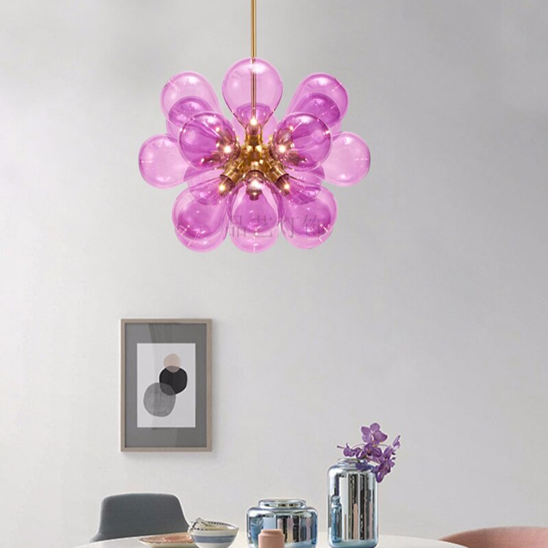 Lustre moderne avec multiple boule en verre Beans - vue 2 sur 8