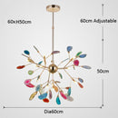 Lustre moderne en cristal LED coloré Sariya