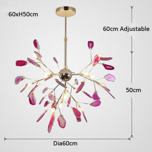 Lustre moderne en cristal LED coloré Sariya - vue 14 sur 17
