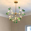 Lustre moderne en cristal LED coloré Sariya