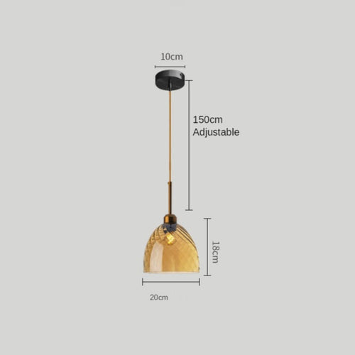 Suspension moderne LED avec abat-jour en verre Alvaro - vue 11 sur 13
