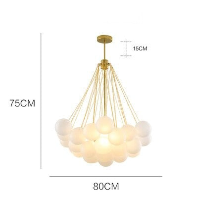 Lustre design avec multiples boules en verre Triz - vue 12 sur 11