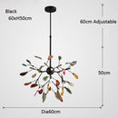 Lustre moderne en cristal LED coloré Sariya