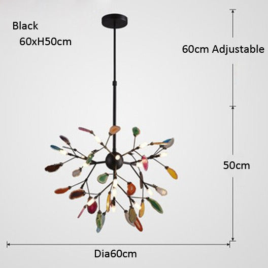 Lustre moderne en cristal LED coloré Sariya - vue 17 sur 17