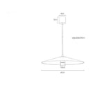 Suspension design LED conique plate Vermont