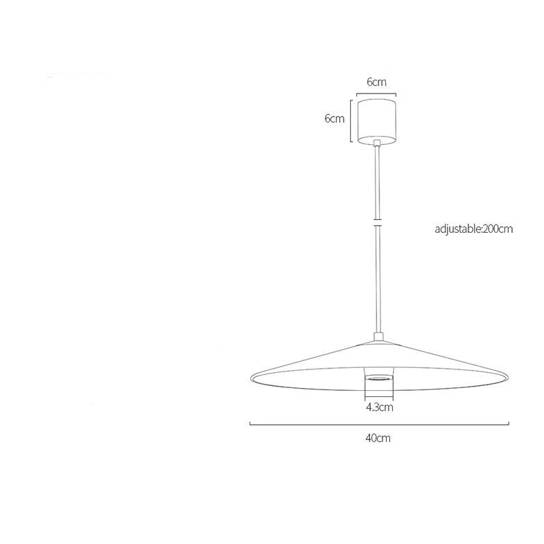 Suspension design LED conique plate Vermont - vue 8 sur 8