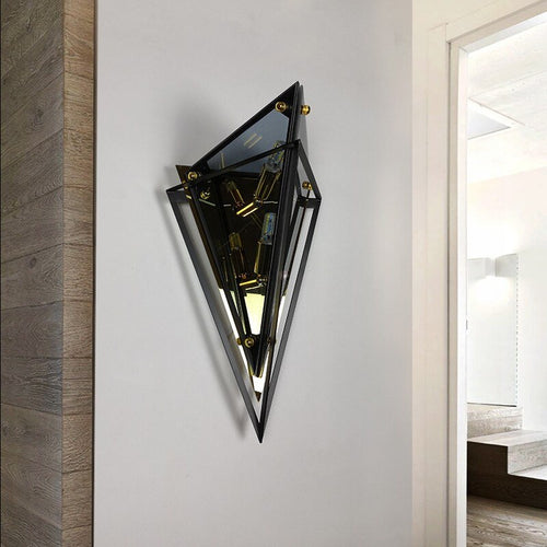 Applique murale rétro LED en verre fumé Klais - vue 3 sur 6