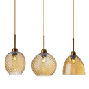 Suspension moderne LED avec abat-jour en verre Alvaro