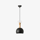 Suspension moderne de couleur et tige en bois
