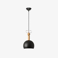 Suspension moderne de couleur et tige en bois