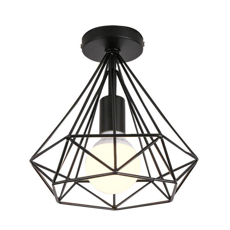 Plafonnier cage à oiseau Scandinave noir - vue 4 sur 5