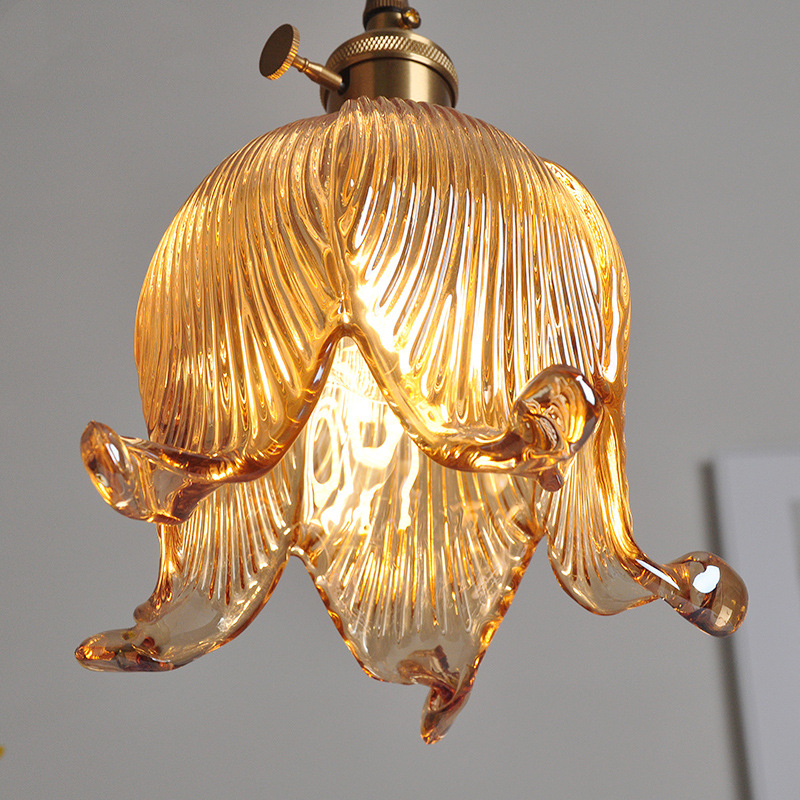 Suspension vintage LED avec abat-jour en verre Finnian - vue 28 sur 31