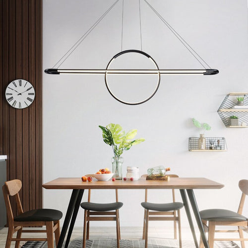 Lustre design LED avec anneau suspendu Nefta - vue 3 sur 6