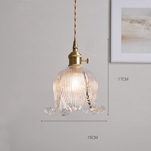 Suspension vintage LED avec abat-jour en verre Finnian - vue 5 sur 31