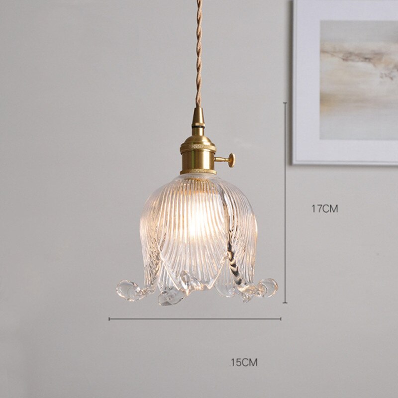 Suspension vintage LED avec abat-jour en verre Finnian - vue 4 sur 31