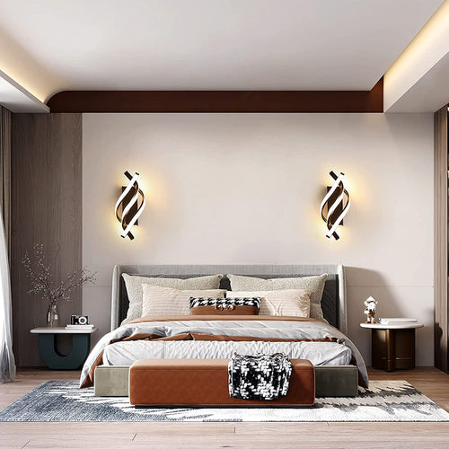 Applique murale design LED en spirale d'aluminium Psalm - vue 3 sur 11