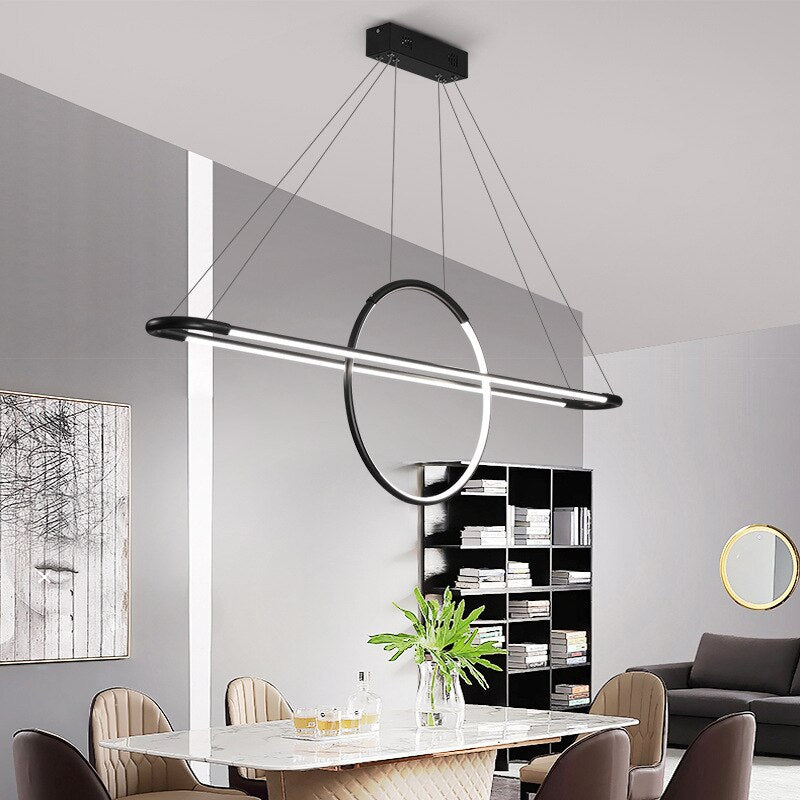 Lustre design LED avec anneau suspendu Nefta - vue 5 sur 6