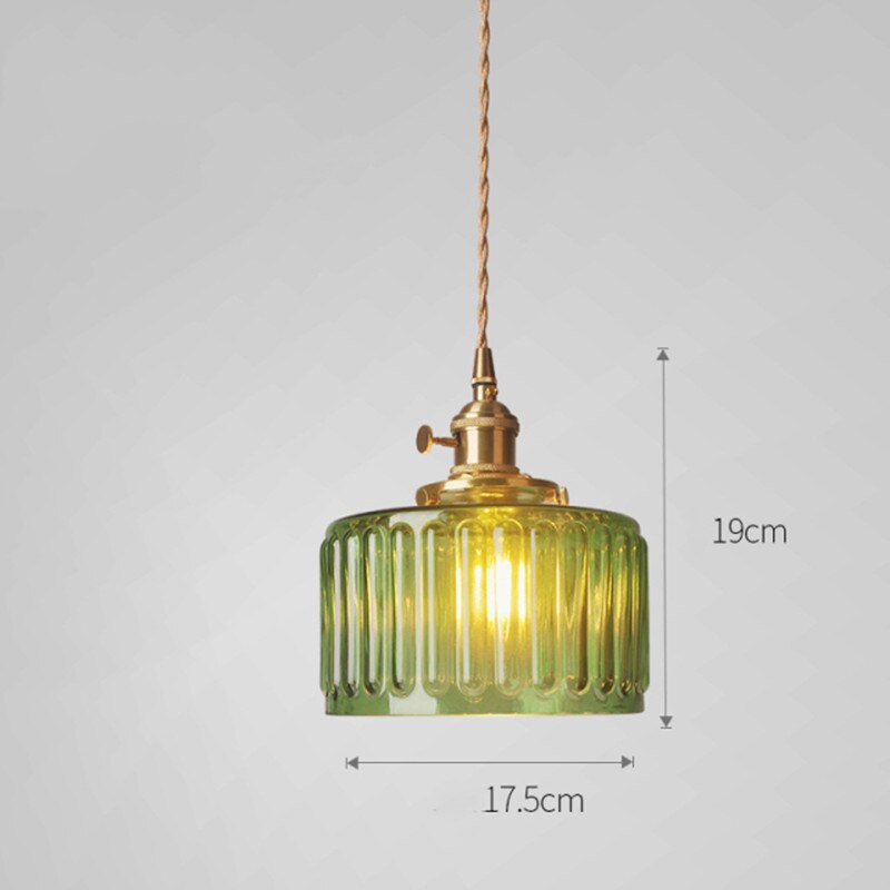 Suspension vintage LED avec abat-jour en verre Finnian - vue 9 sur 31
