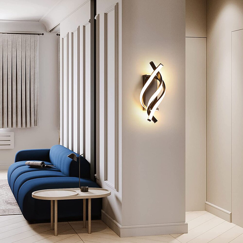 Applique murale design LED en spirale d'aluminium Psalm - vue 3 sur 11