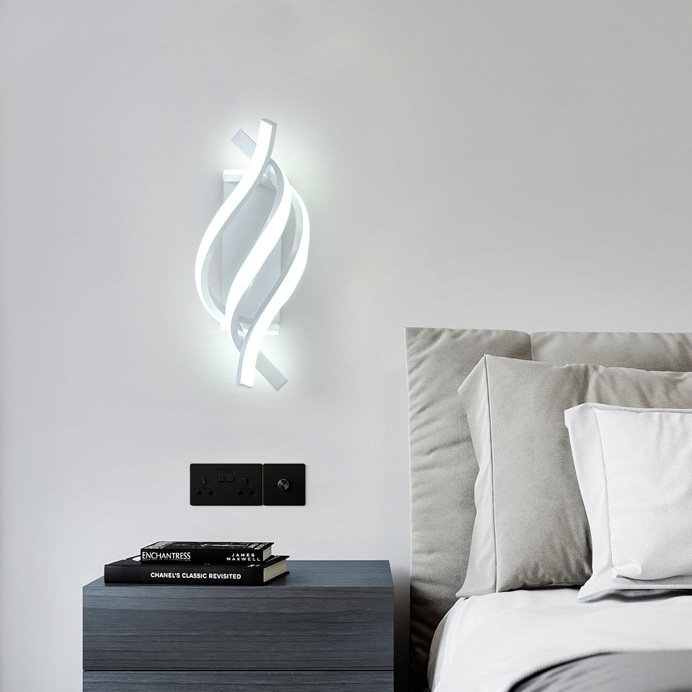 Applique murale design LED en spirale d'aluminium Psalm - vue 6 sur 11